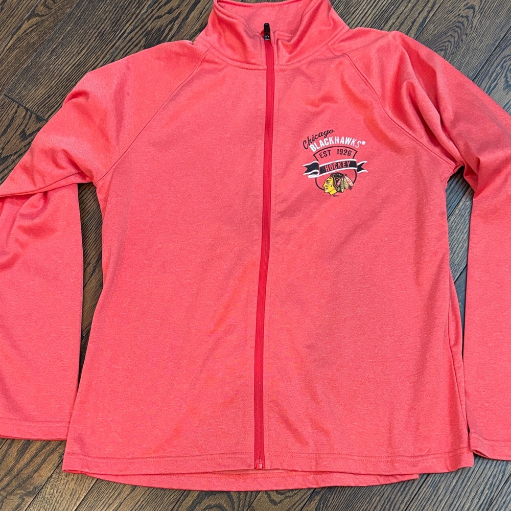 NHL Heather Red Full-Zip Sweatshirt